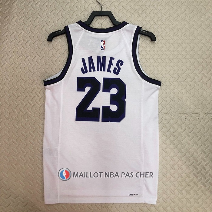 Maillot Los Angeles Lakers LeBron James NO 23 Ville 2022-23 Blanc